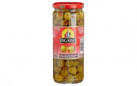 Figaro Stuffed Green Olives With Pimento-Paste  Glass Jar  450 grams